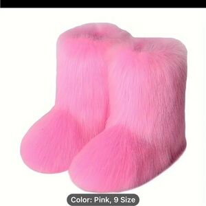 Faux fur boots black only new